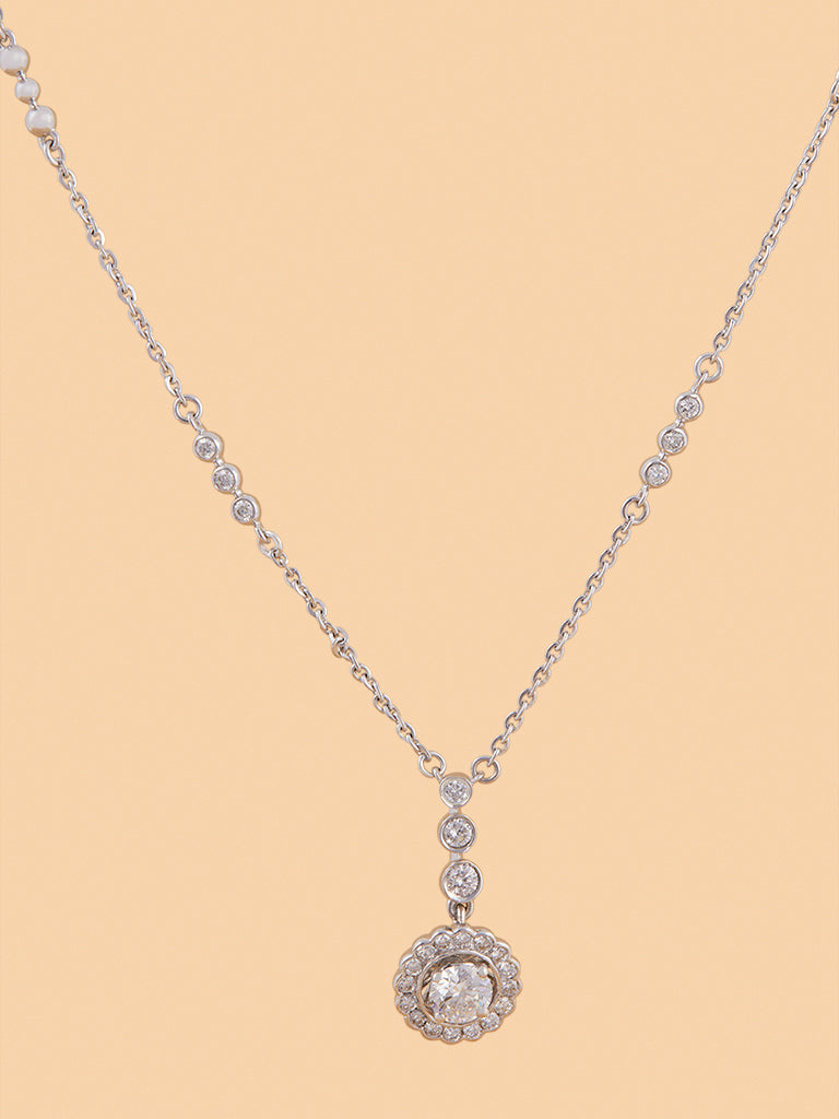 Lumina Solitaire Lab Diamond Pendant Necklace