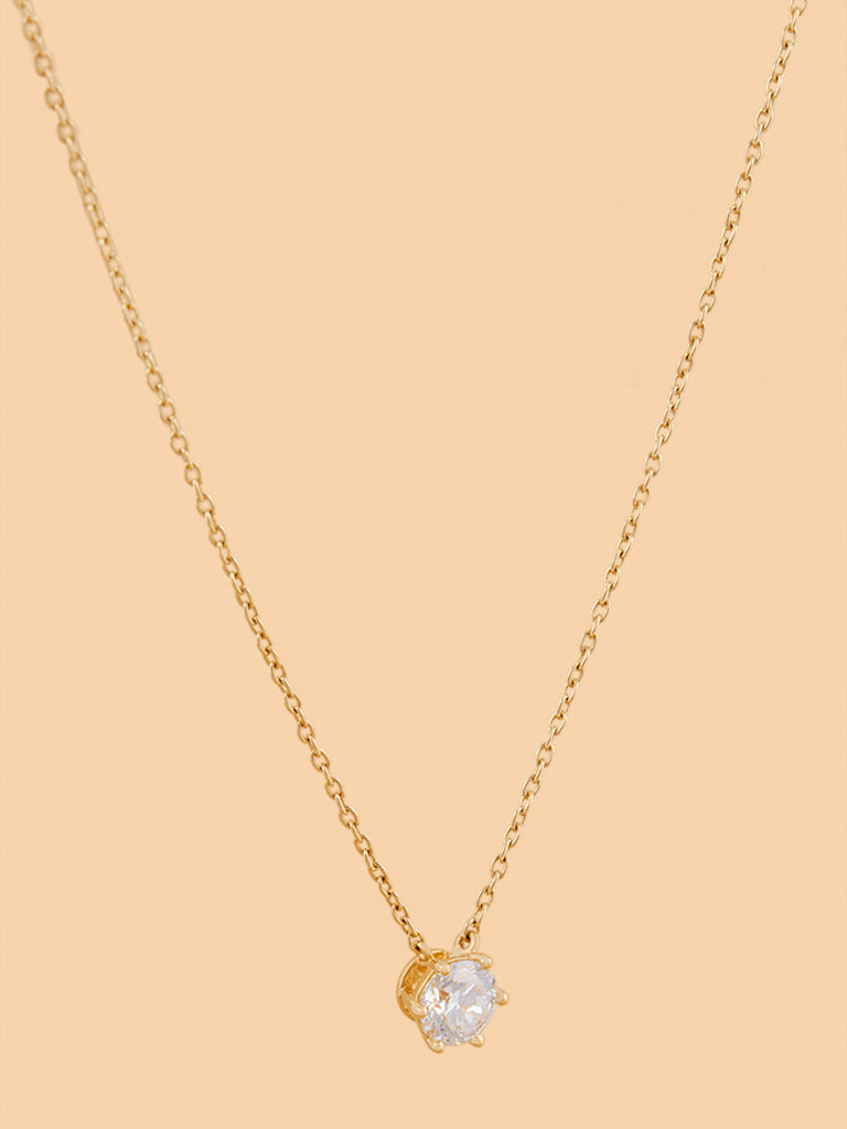 Classic Lab Diamond Solitaire Necklace