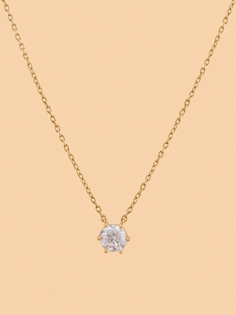 Classic Lab Diamond Solitaire Necklace