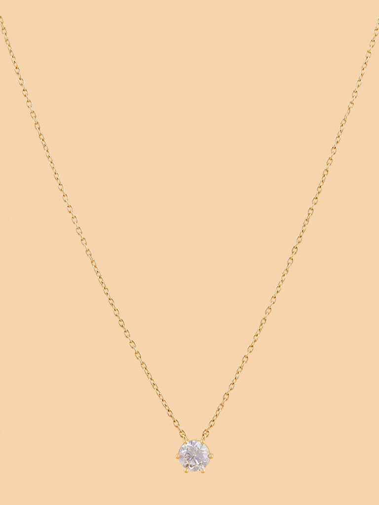 Classic Lab Diamond Solitaire Necklace