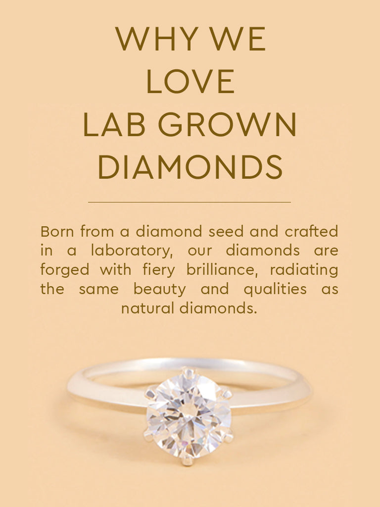 Sparkling Lab Diamond Solitaire Ring