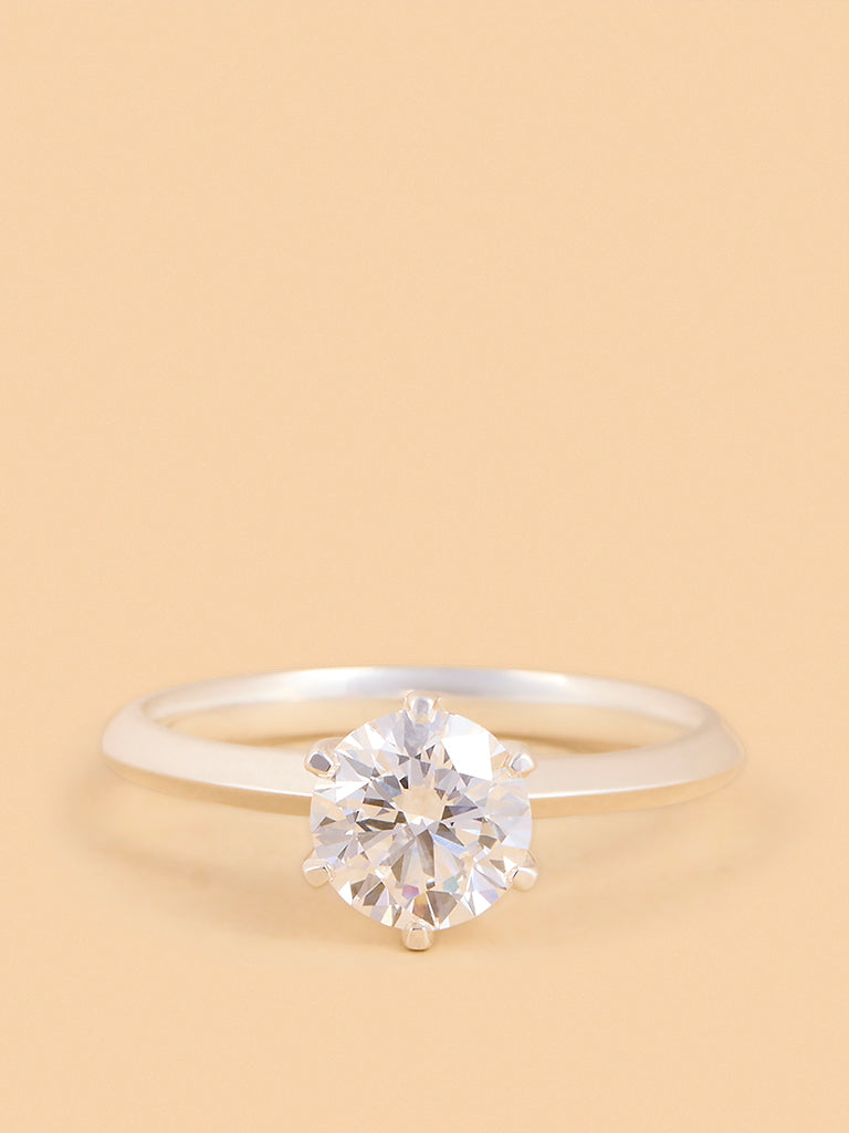 Sparkling Lab Diamond Solitaire Ring