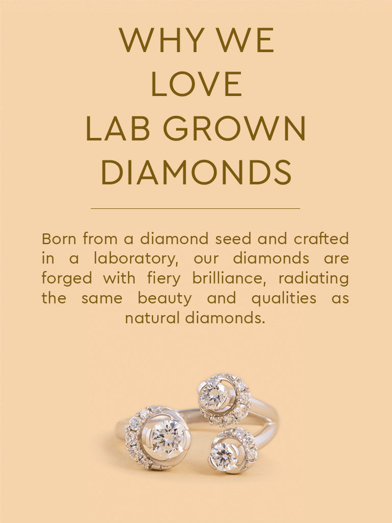 Triple Cluster Lab Diamond Ring