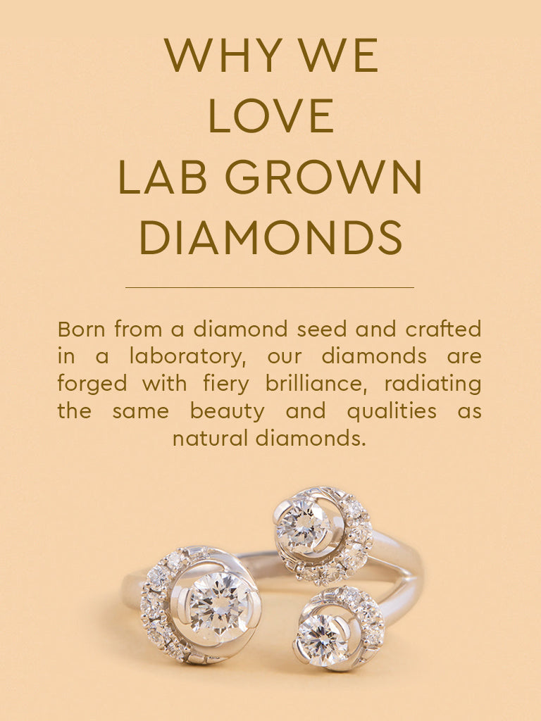 Triple Cluster Lab Diamond Ring