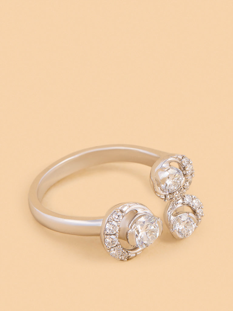 Triple Cluster Lab Diamond Ring