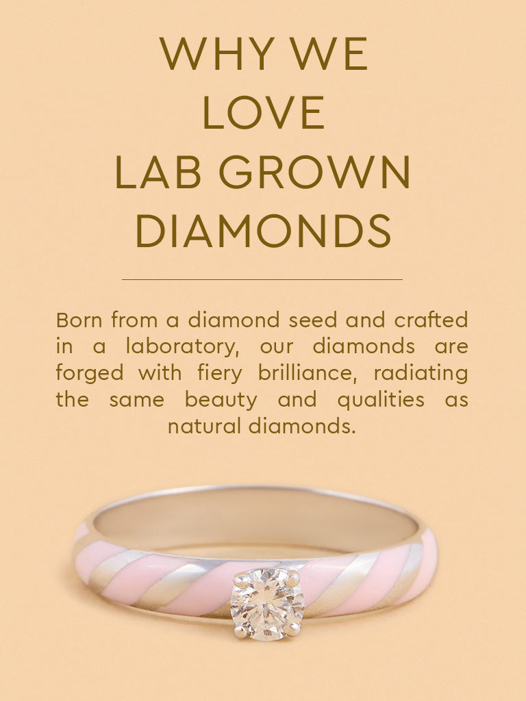Pink Swirl Lab Diamond Ring