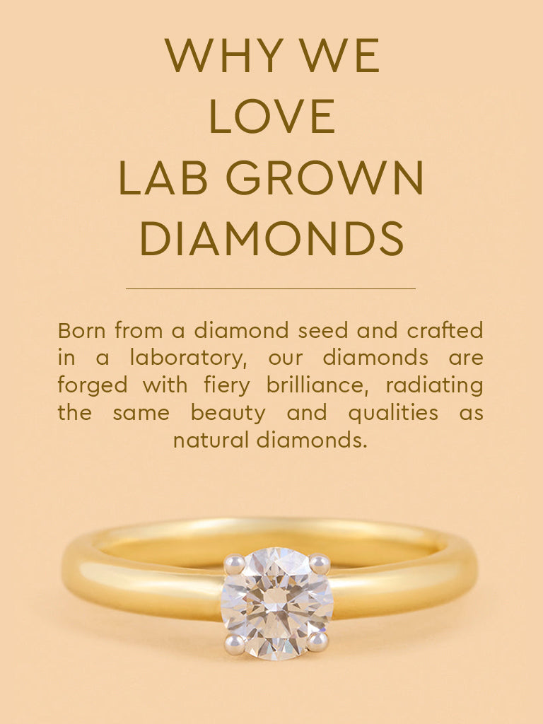 Brilliant Gold Plated Lab Diamond Solitaire Ring