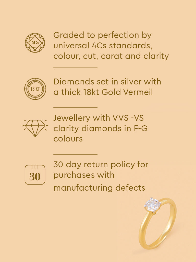 Brilliant Solitaire Lab Diamond Ring