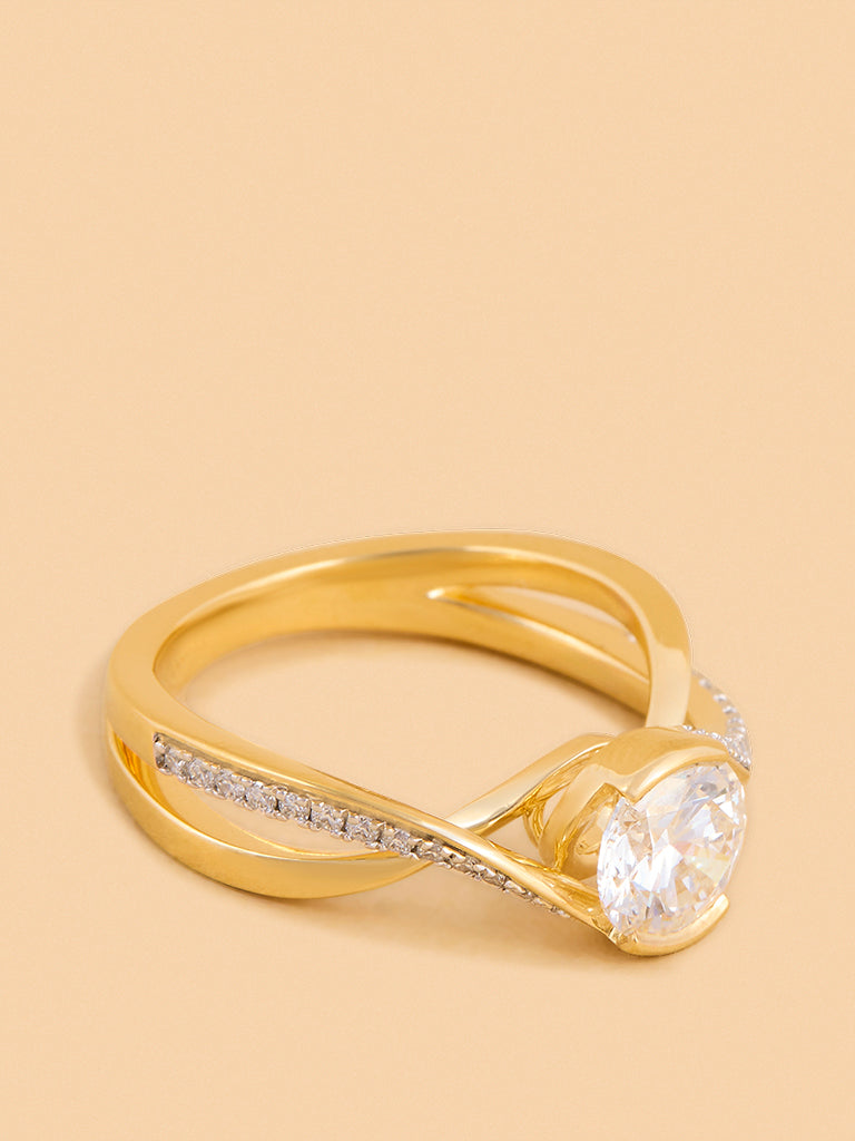 Solitaire Twist Lab Diamond Ring
