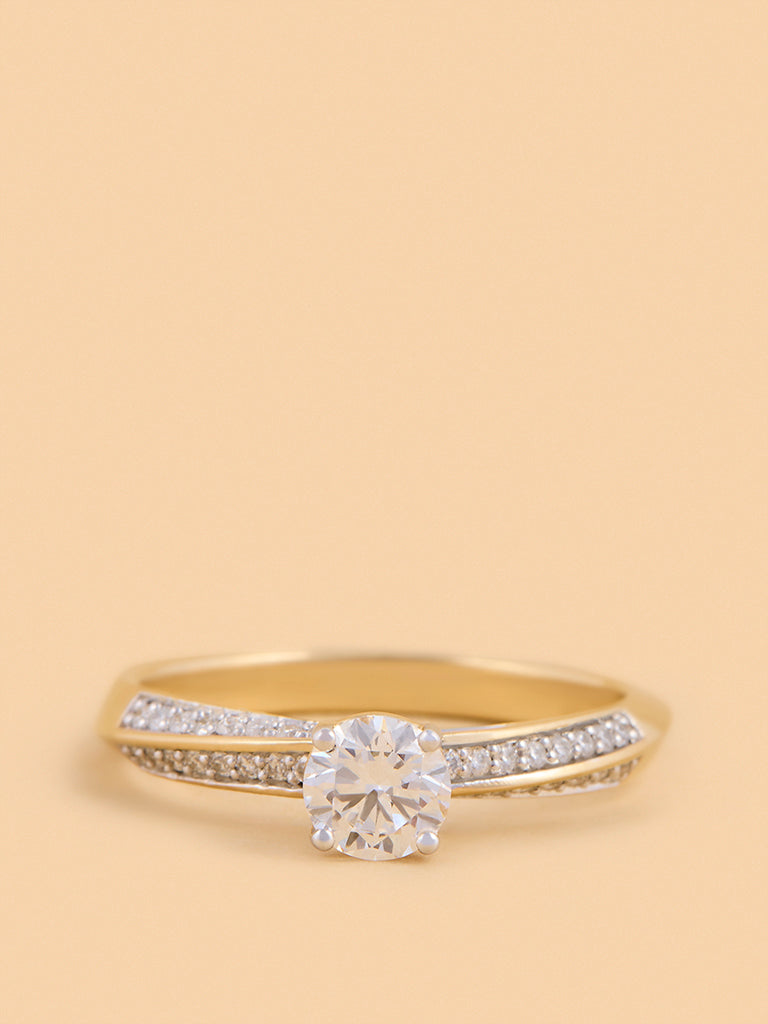 Radiant Round Lab Diamond Solitaire Ring