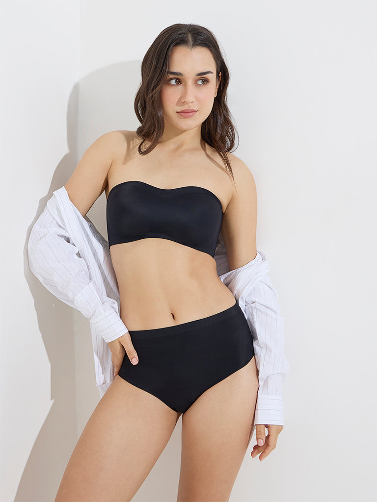 Wunderlove Black Invisible Supergrip Padded Bra