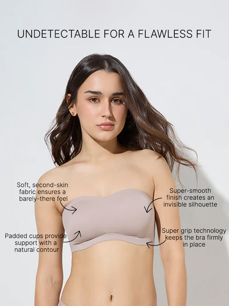 Wunderlove Taupe Invisible Supergrip Padded Bra