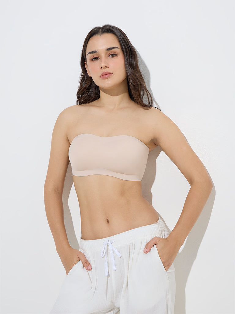 Wunderlove Beige Invisible Supergrip Padded Bra