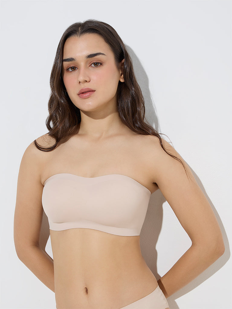 Wunderlove Beige Invisible Supergrip Padded Bra
