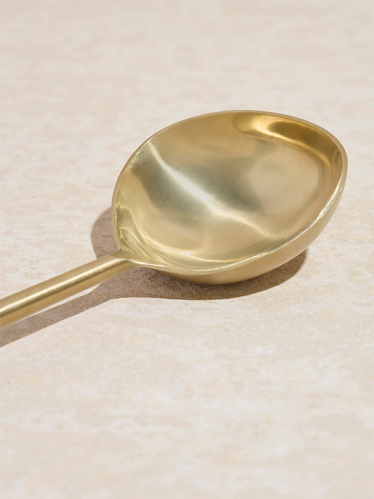Westside Home Dull Gold Serving Spoon - Large