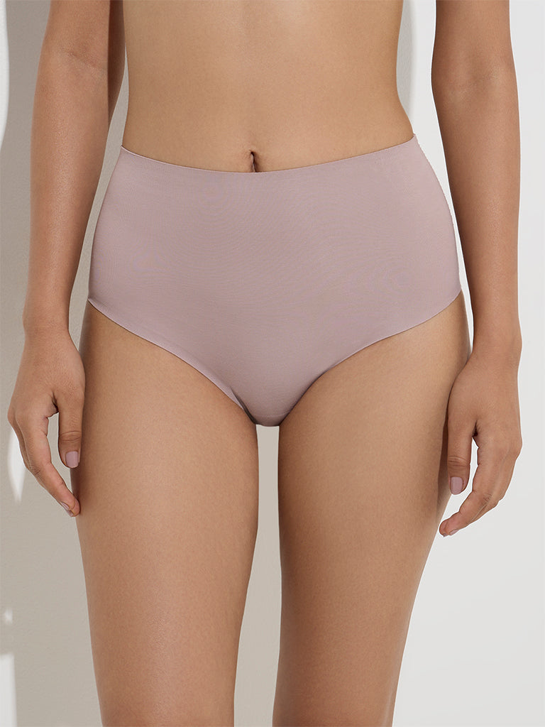 Wunderlove Solid Taupe Invisible Full Briefs