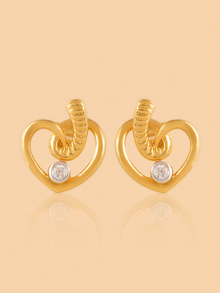 Twisted Lab Diamond Rope Heart Studs