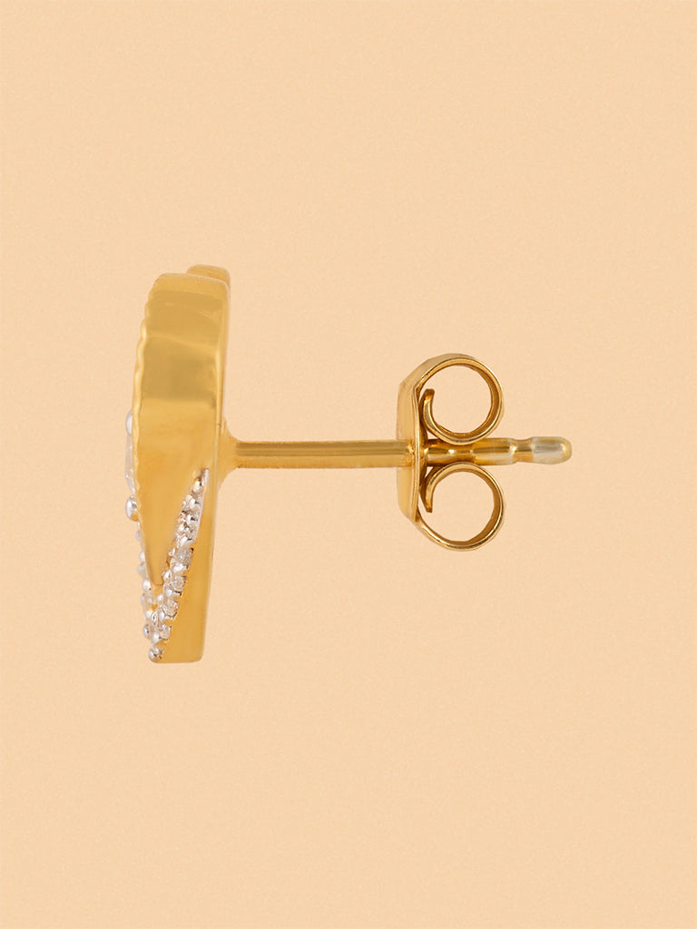 Dual Layered Lab Diamond Halo Heart Studs