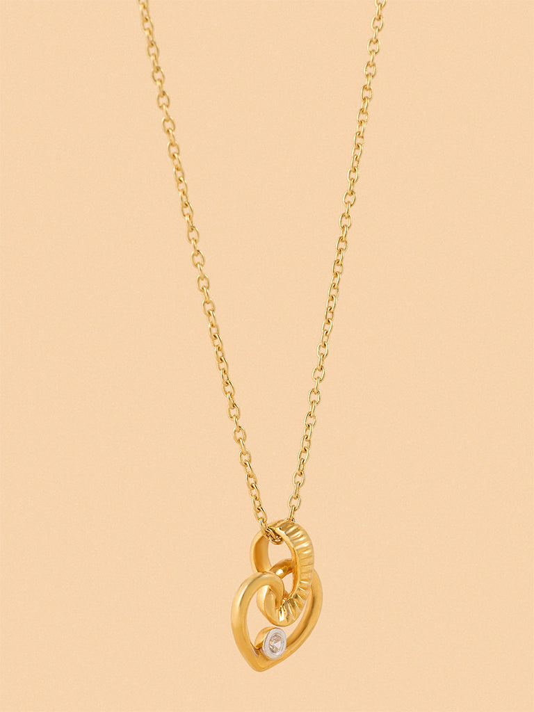 Tangled Lab Diamond Rope Heart Necklace