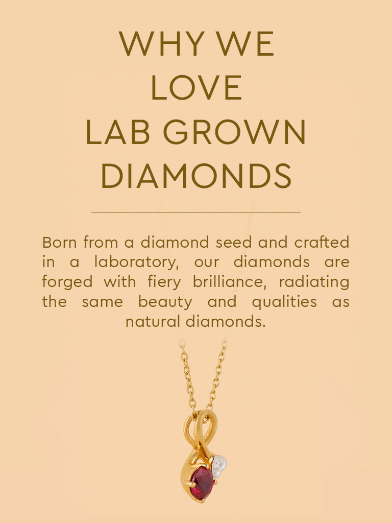 Twisted Ruby and Lab Diamond Heart Pendant