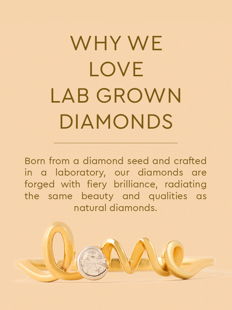 Elegant Lab Diamond Love Spell Ring