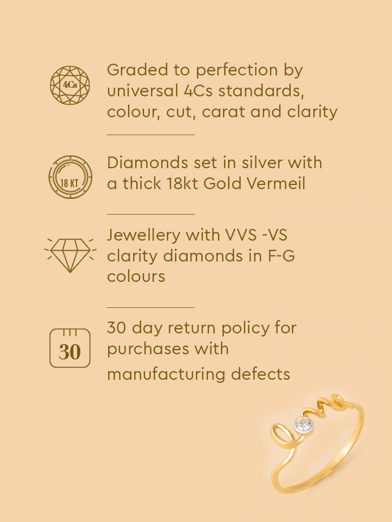 Elegant Lab Diamond Love Spell Ring