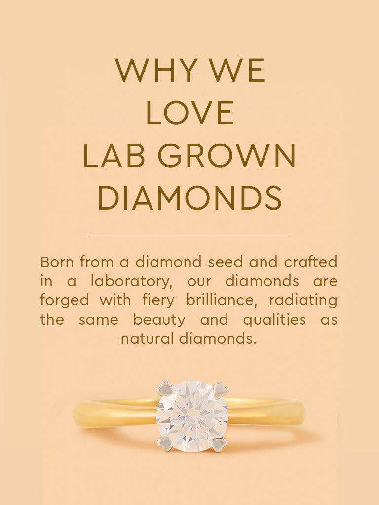 Faceted Lab Diamond Heart Prong Solitaire Ring