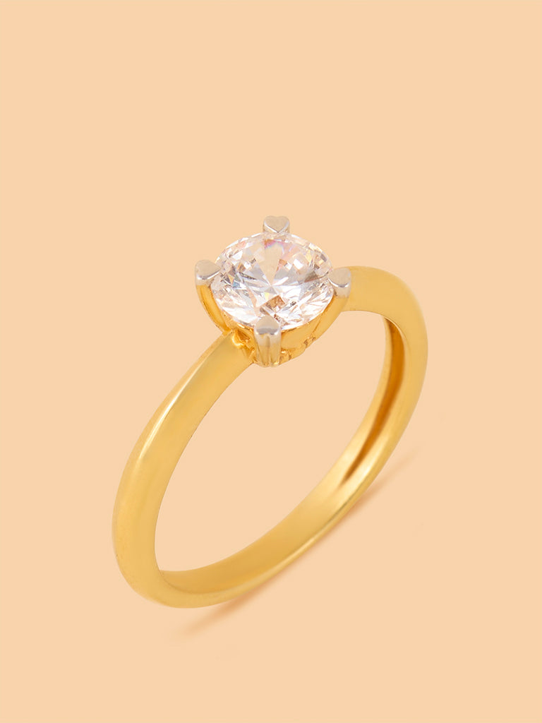 Faceted Lab Diamond Heart Prong Solitaire Ring