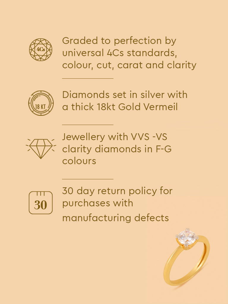 Faceted Lab Diamond Heart Prong Solitaire Ring