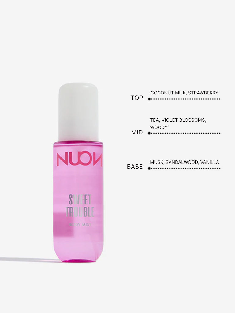 Westside Nuon Women's Sweet Trouble Body Mist - 100 ml  Infographics