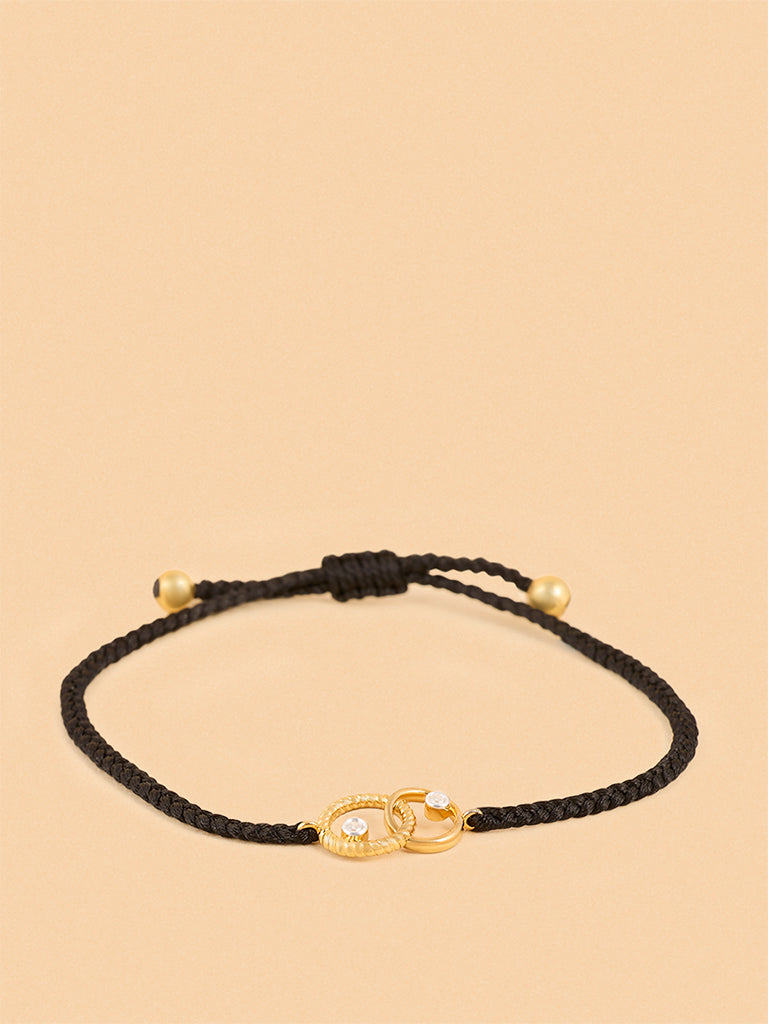 Gold Interlocked Ring Bracelet