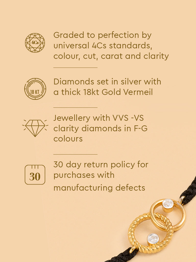 Gold Interlocked Ring Bracelet