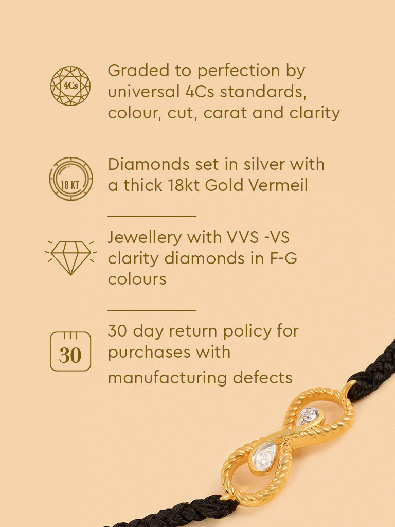 Braided Infinity Lab-Diamond Bracelet