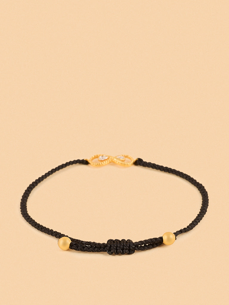 Braided Infinity Lab-Diamond Bracelet