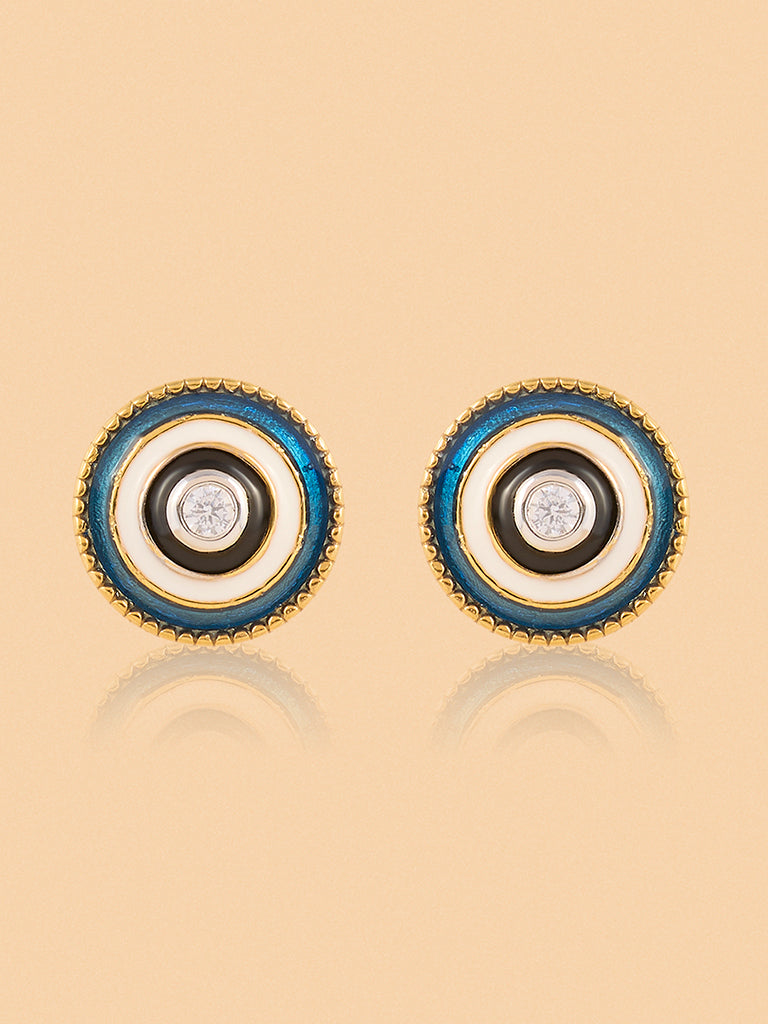 Textured Gold Stud Earrings