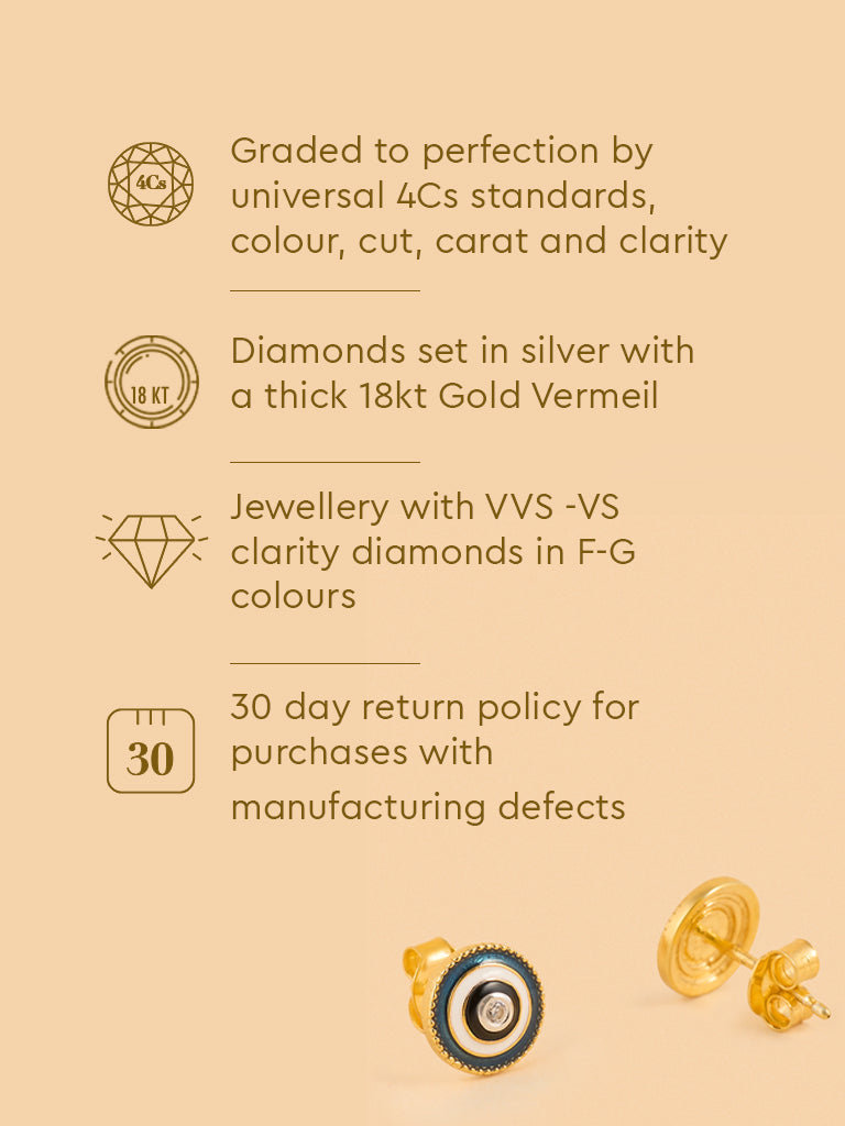 Textured Gold Stud Earrings