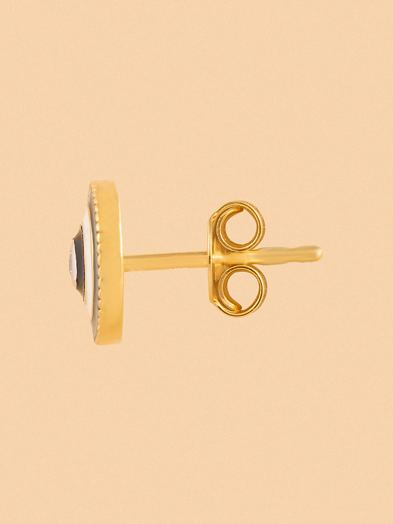 Textured Gold Stud Earrings