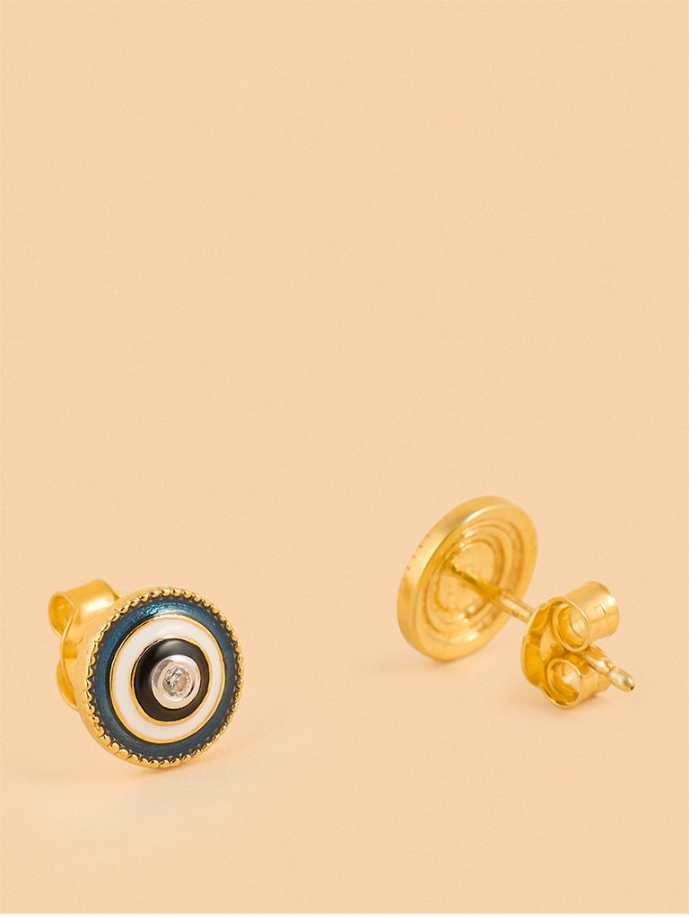 Textured Gold Stud Earrings