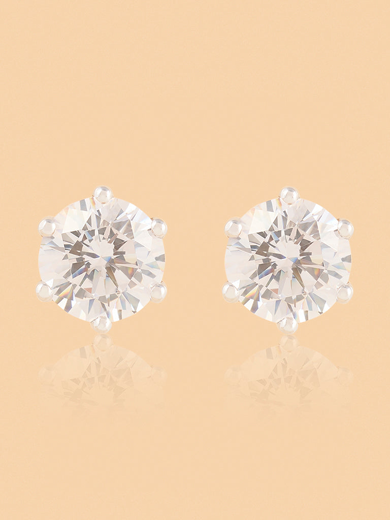 Minimalist Faceted Lab-Diamond Stud Earrings