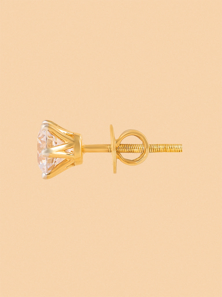 Minimalist Faceted Lab-Diamond Stud Earrings