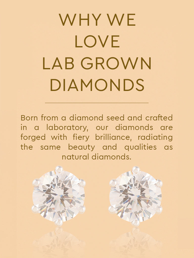 Minimalist Faceted Lab-Diamond Stud Earrings