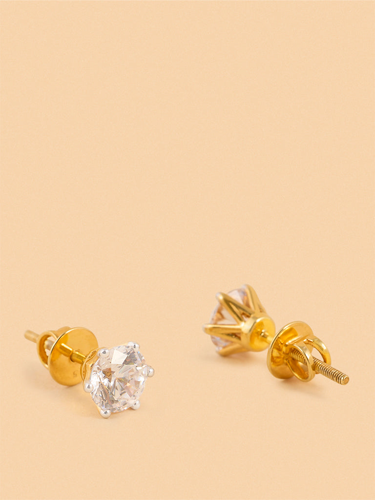 Minimalist Faceted Lab-Diamond Stud Earrings