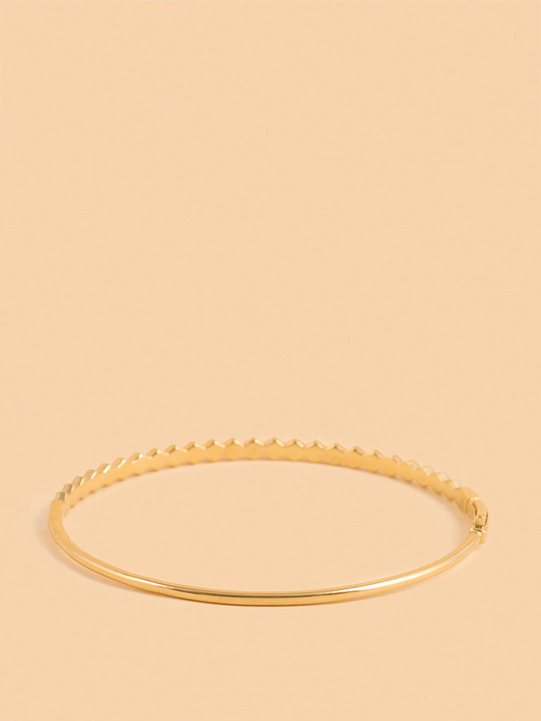 Gold Hexagon Linear Bracelet