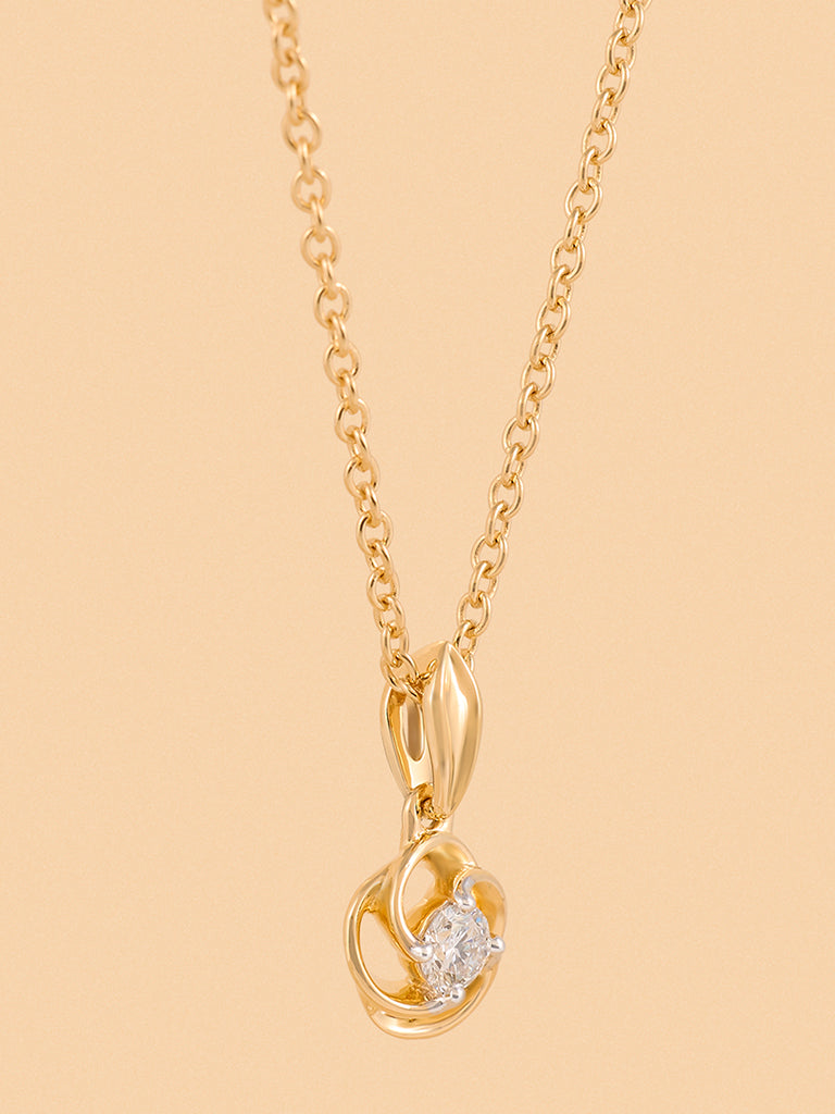 Mystic Spiral Lab-Diamond Necklace