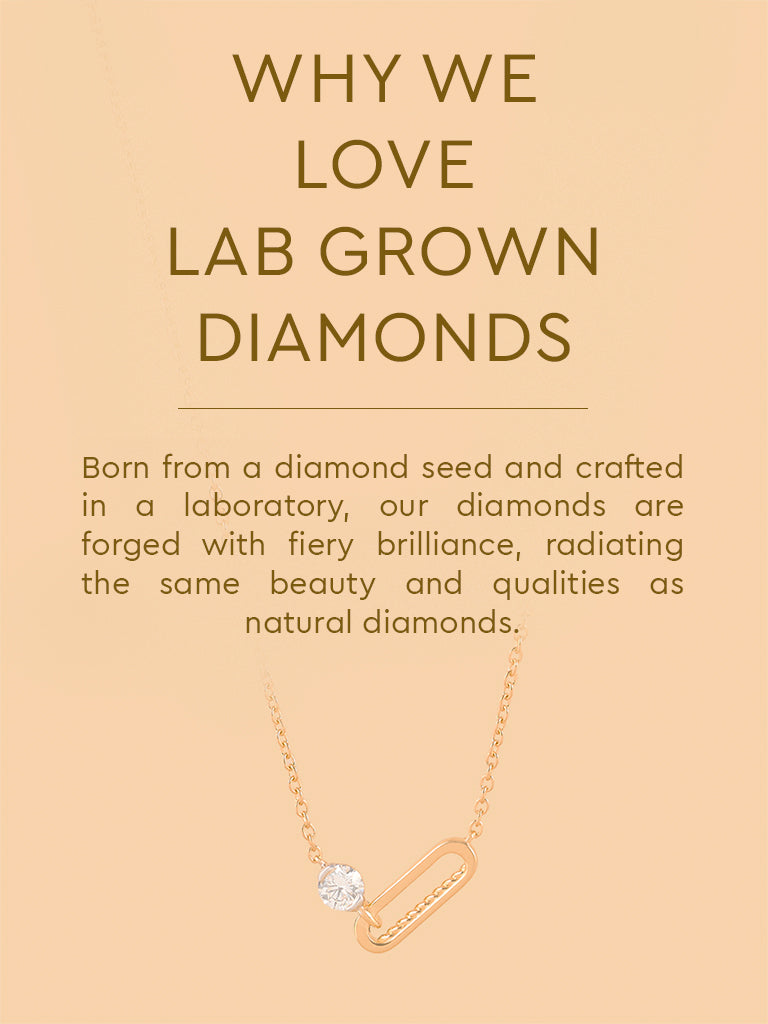 Linked Lab-Diamond Pendant Necklace