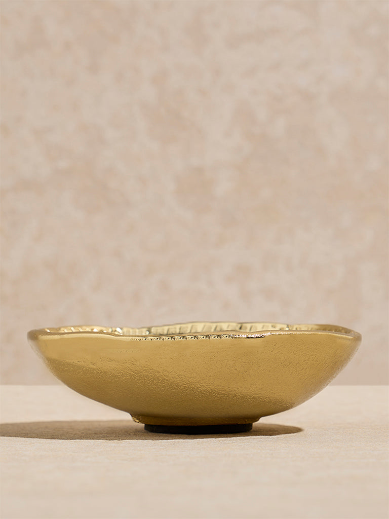 Westside Home Gold Hammered Texture Platter