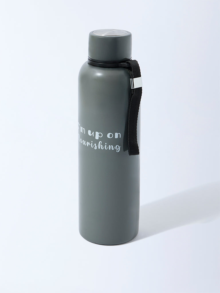Westside Home Grey Typographic Water Bottle