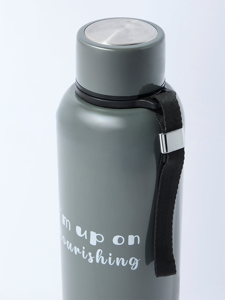 Westside Home Grey Typographic Water Bottle