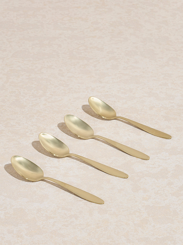 Westside Home Gold Matte Tea Spoon (Set of 4)