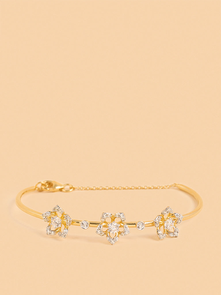 Gold Floral Trio Bracelet